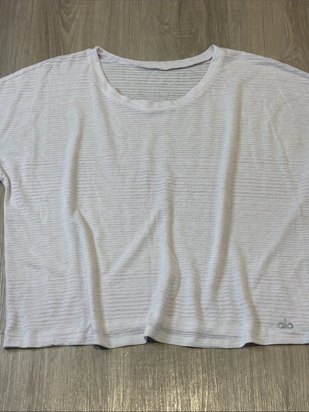 Alo Yoga In The City Short Sleeve Cropped Tee